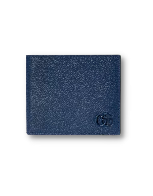 Gvc*1 GG Marmont Bi-Fold Wallet Black/Blue For Men 4.3in/11cm 428726 1T56F 1000