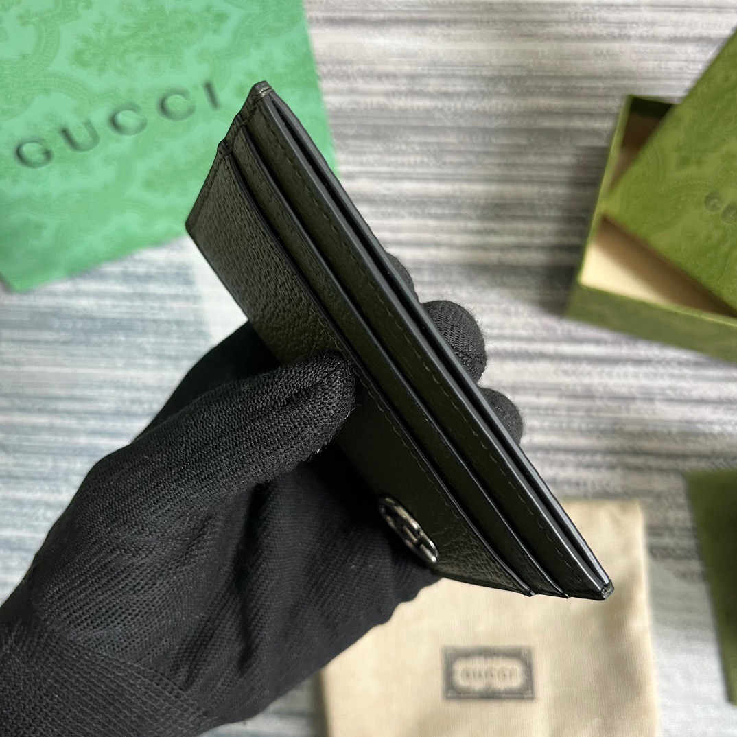 Gvc*1 GG Marmont Card Case Green For Men 4.2in/11cm 657588 DJ20F 3352