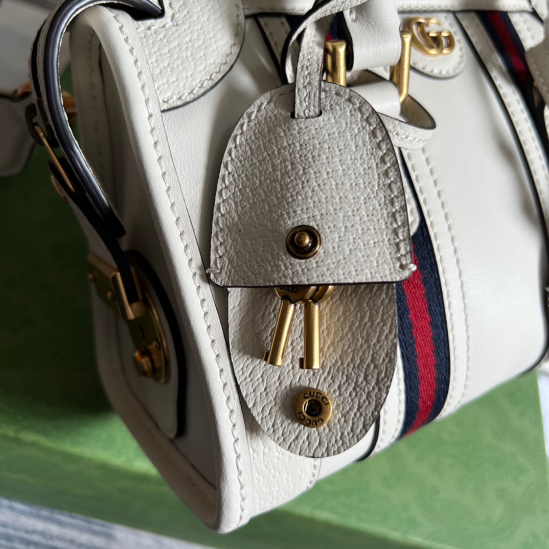 Gvc*1 Mini Top Handle Bag With Double G White/Grey For Men 8.7in/22cm