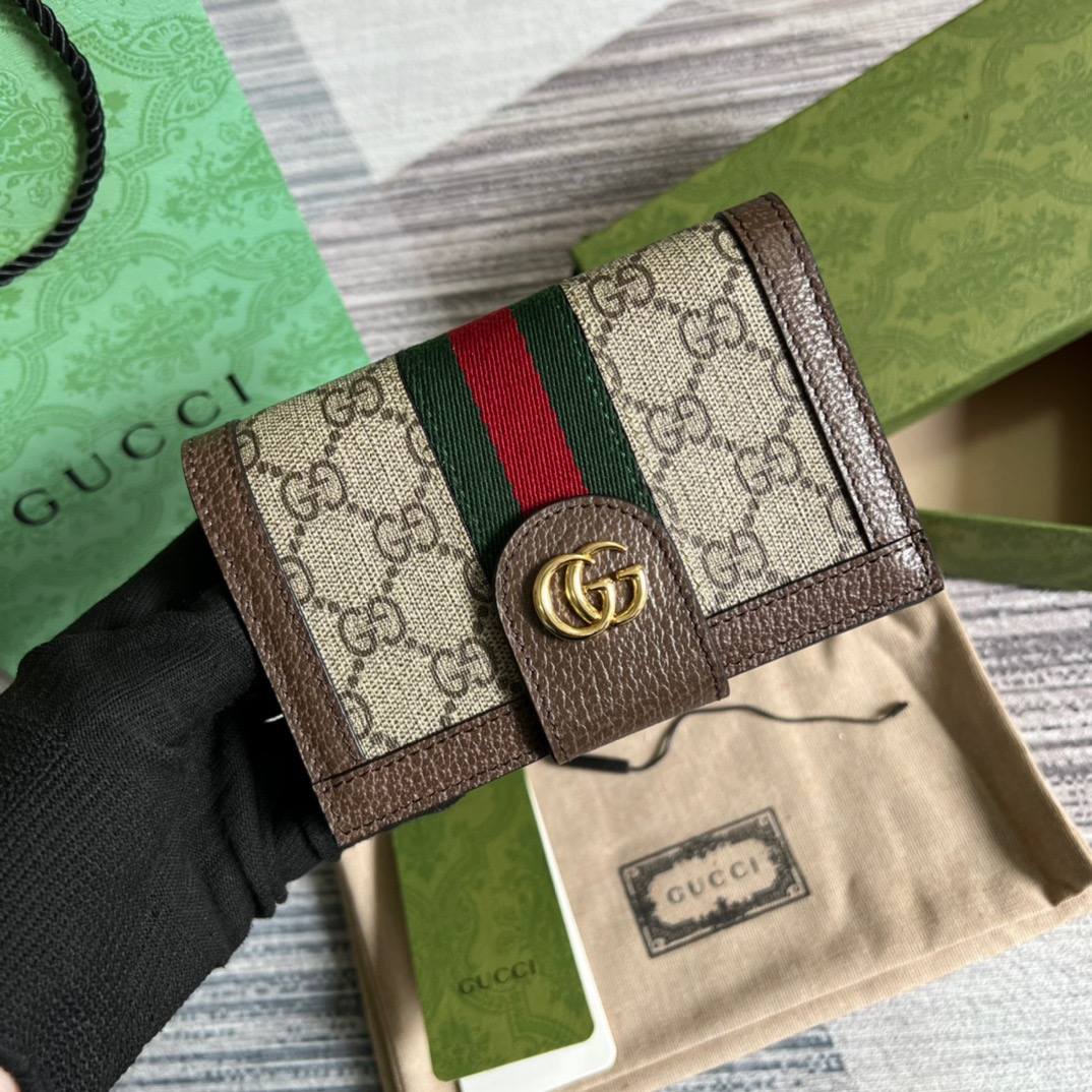 Gvc*1 Ophidia GG Passport Case Svp*me Canvas Beige For Women‎ 5.7in/14.5cm 598914 96IWG 8745
