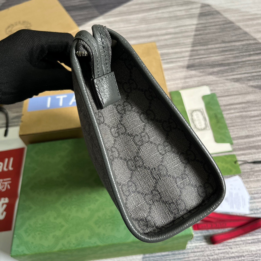 Ophidia GG Toiletry Case Svp*me Canvas Grey 11.2in/28.5cm 598234 UULBN 1244