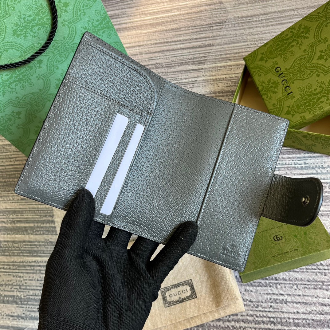 Gvc*1 Ophidia Card Case Svp*me Canvas Grey For Men 5.5in/14cm 732755 UULBN 1244