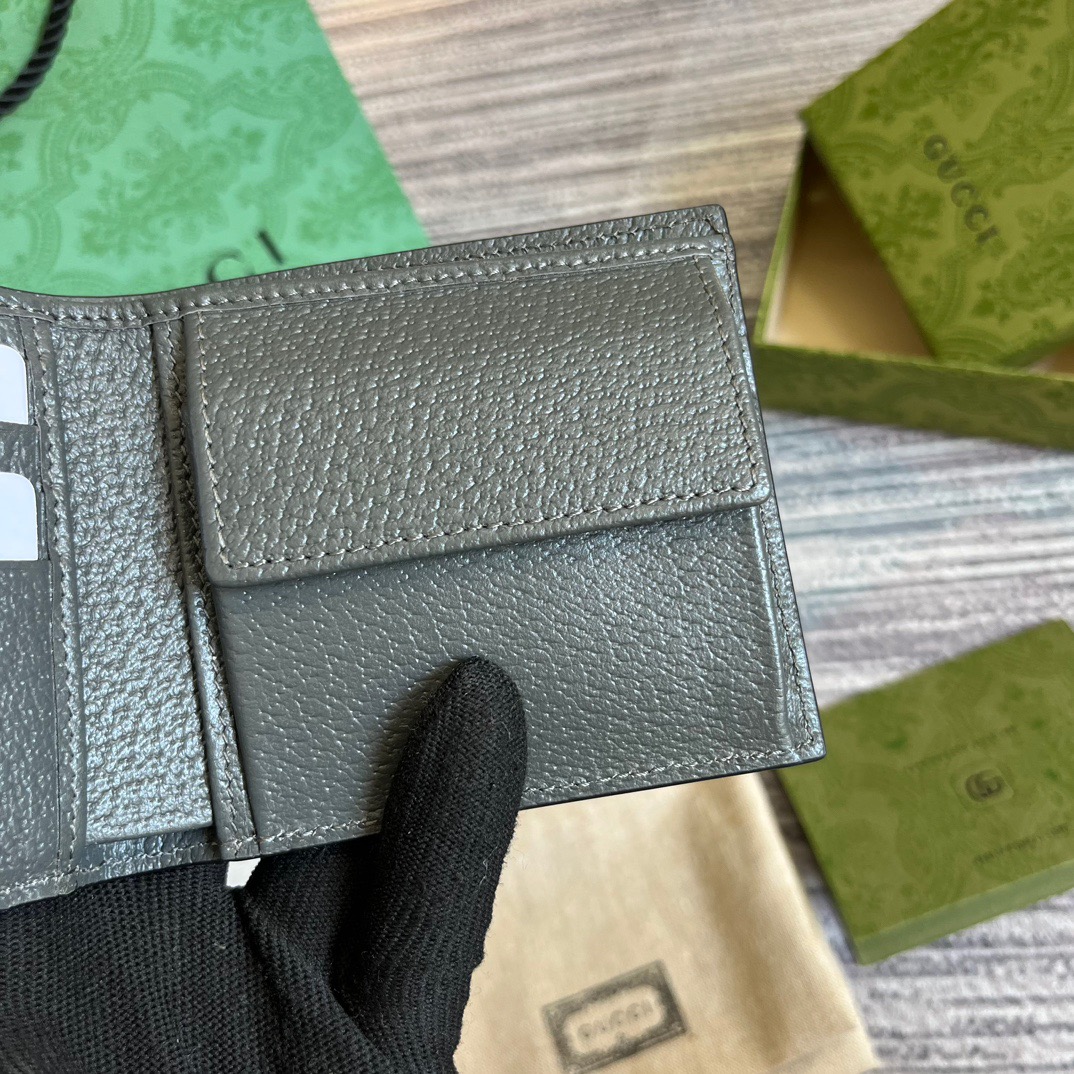 Gvc*1 Ophidia Wallet Svp*me Canvas Grey For Men 4in/10cm 732016 UULBN 1244