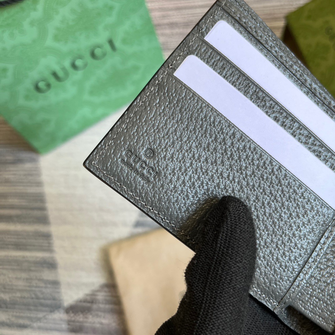 Gvc*1 Ophidia Wallet Svp*me Canvas Grey For Men 4in/10cm 732016 UULBN 1244