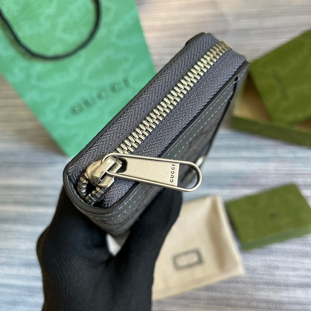 Ophidia Zip Around Wallet Svp*me Canvas Grey For Men 7.5in/19cm 706844 UULBN 1244
