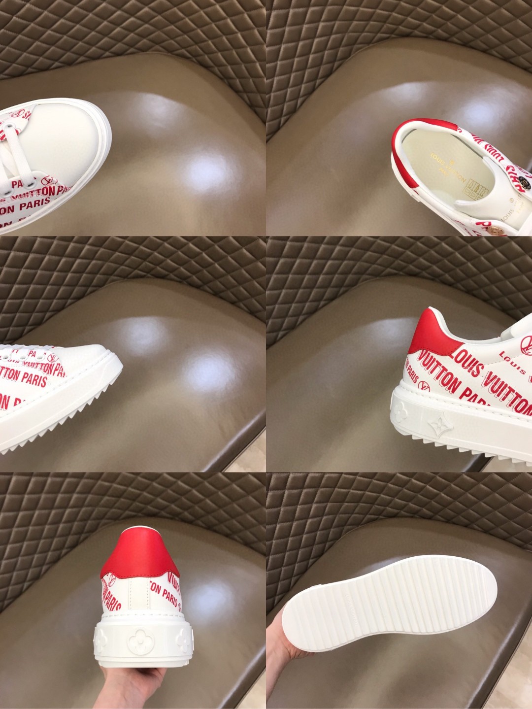 L0vis Vvtt0n Time Out Sneaker Monogram Flowers Red For Men