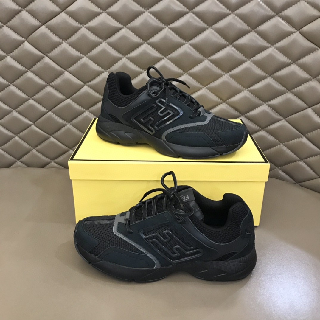 FD F**di Faster Trainers Sneakers Black For Women 7E1555AKX6F1ICG