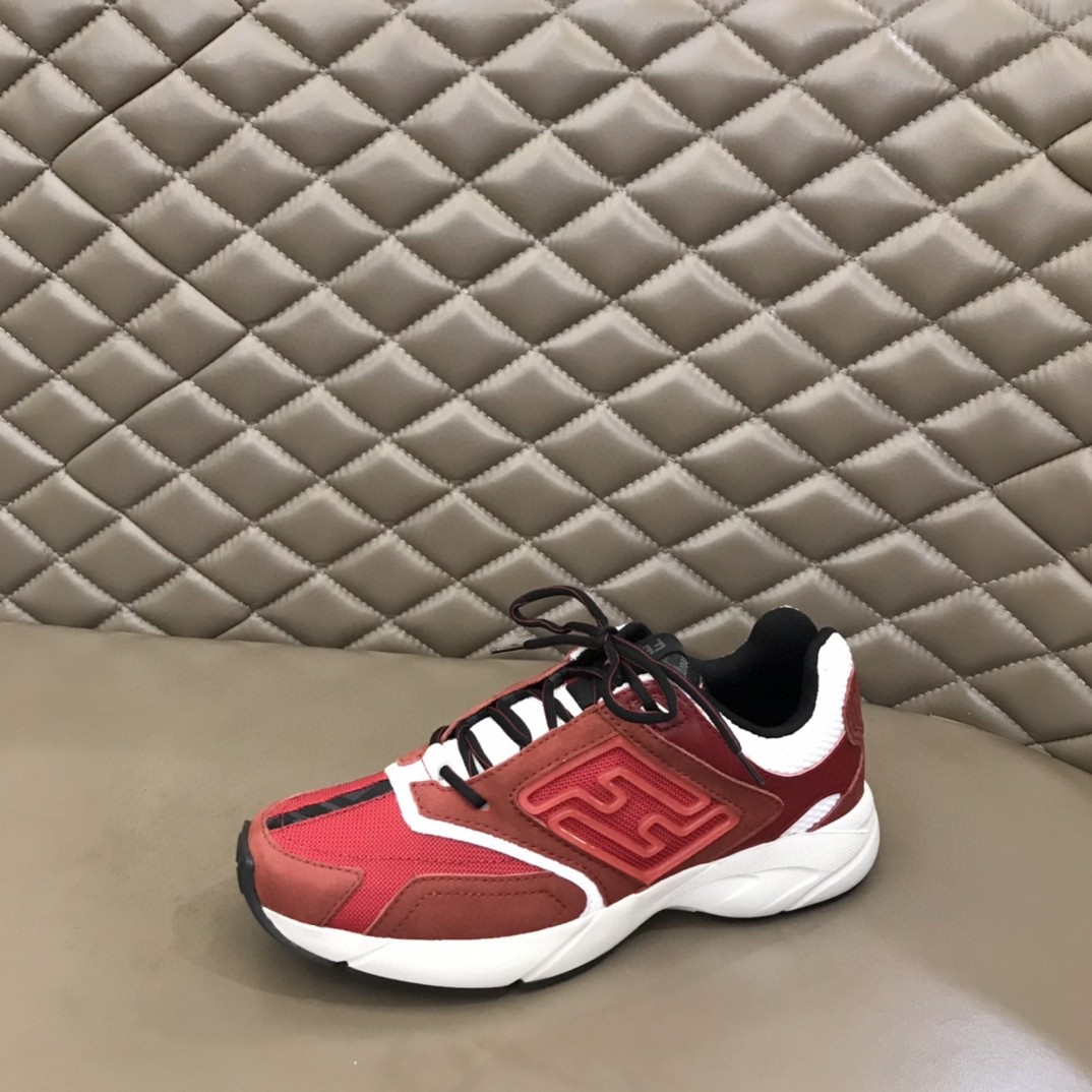 FD F**di Faster Trainers Sneakers Burgundy For Women 7E1555AKX6F1ICI
