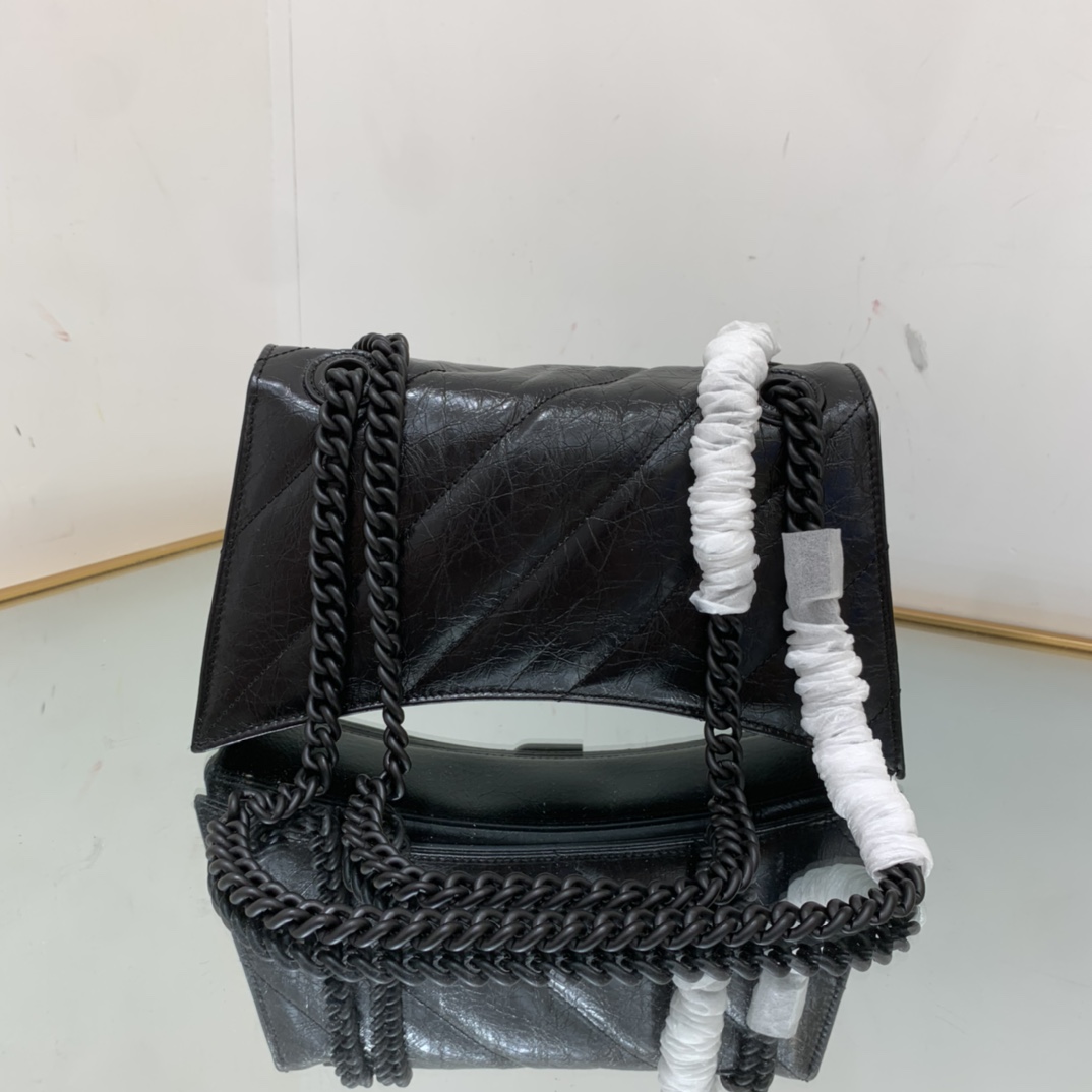 Ba1en*iaga Crush Small Chain Bag Black/Pink/Silver/White For Women 9.8in/24.9cm