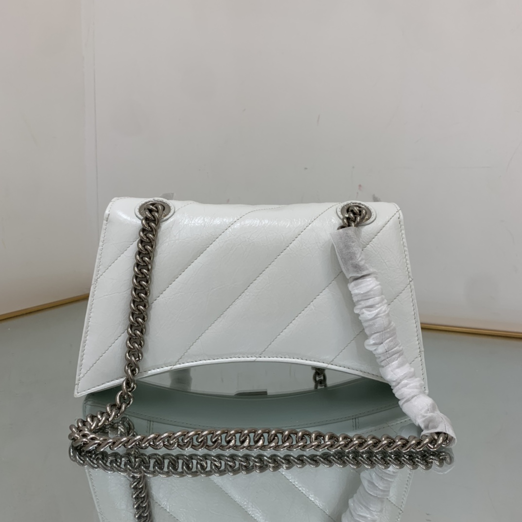 Ba1en*iaga Crush Small Chain Bag Black/Pink/Silver/White For Women 9.8in/24.9cm