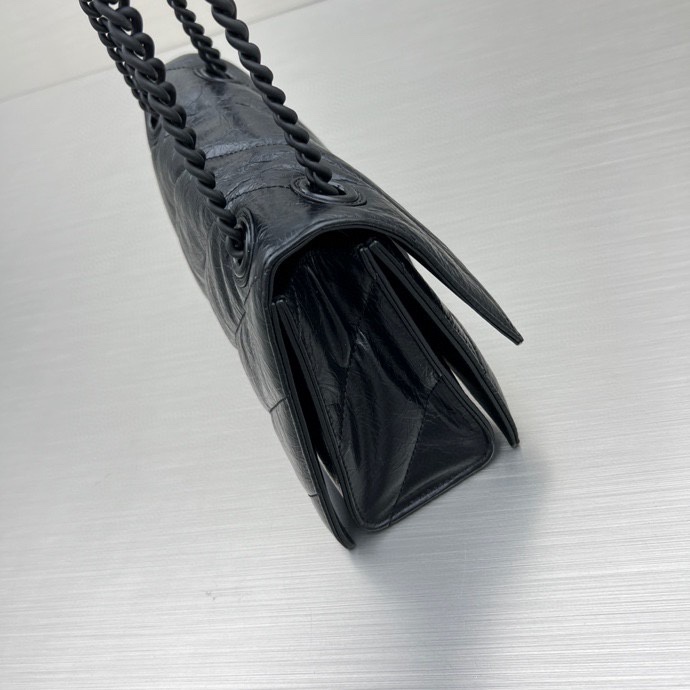 Ba1en*iaga Crush Small Chain Bag Black/Pink/Silver/White For Women 9.8in/24.9cm 716351210J09001