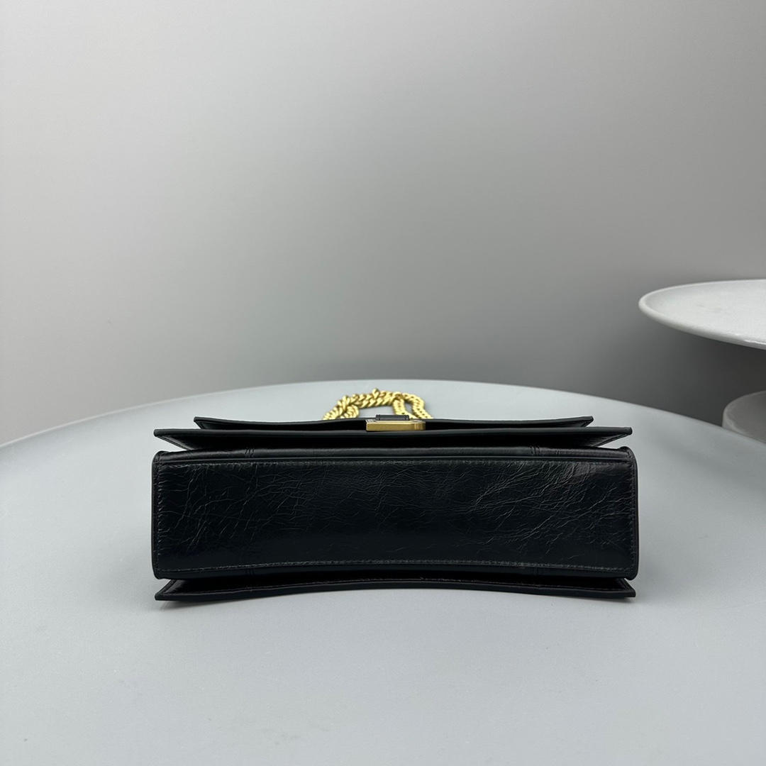 Ba1en*iaga Crush Small Chain Bag Black For Women 9.8in/25cm 716351210IT1000