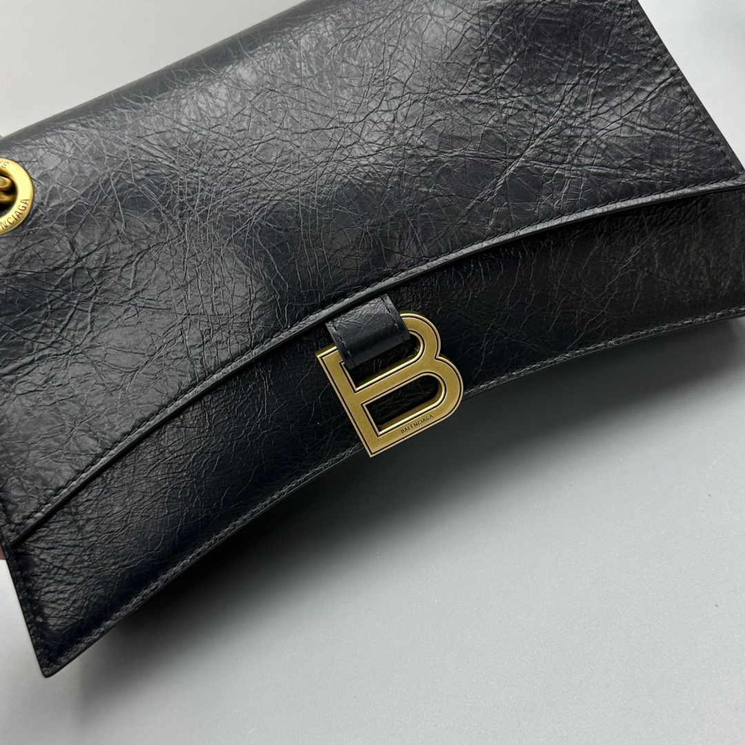 Ba1en*iaga Crush Small Chain Bag Black For Women 9.8in/25cm 716351210IT1000