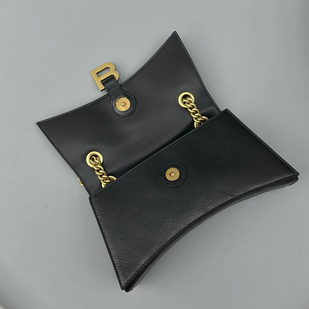 Ba1en*iaga Crush Small Chain Bag Black For Women 9.8in/25cm 716351210IT1000