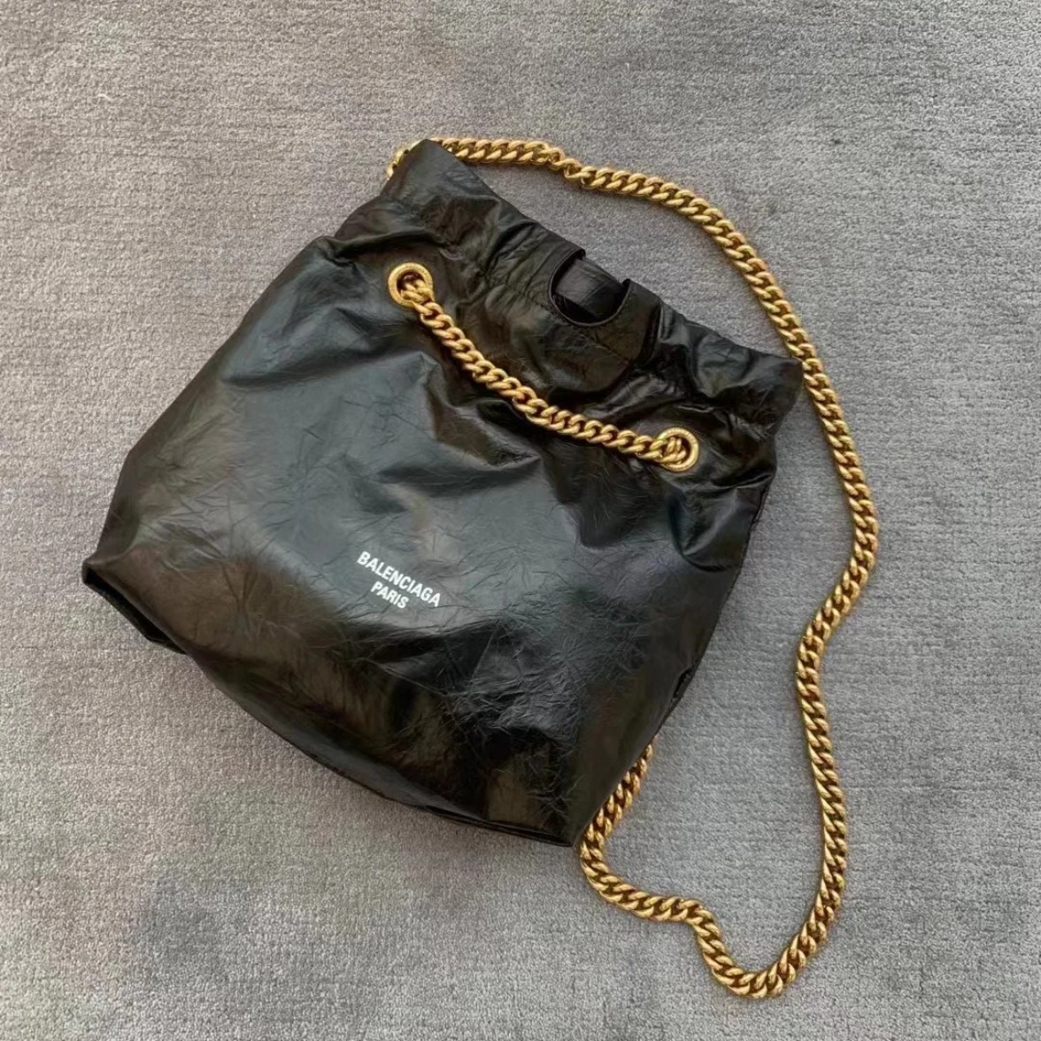Ba1en*iaga Crush Small Tote Bag Black For Women 10.2in/25.9cm 742942210IT1000