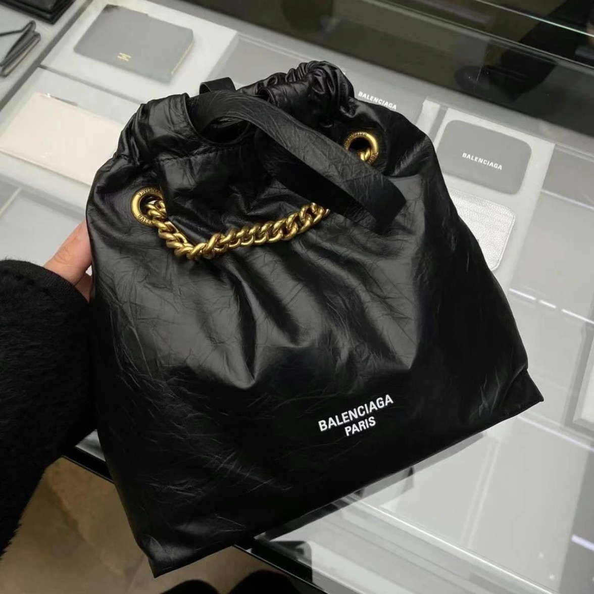 Ba1en*iaga Crush Small Tote Bag Black For Women 10.2in/25.9cm 742942210IT1000