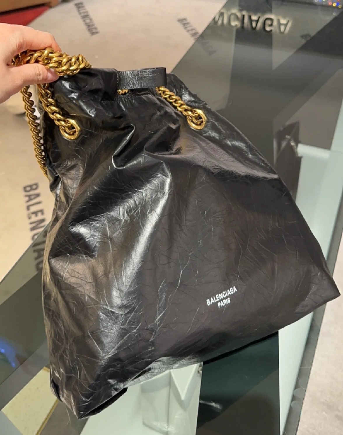 Ba1en*iaga Crush Small Tote Bag Black For Women 10.2in/25.9cm 742942210IT1000