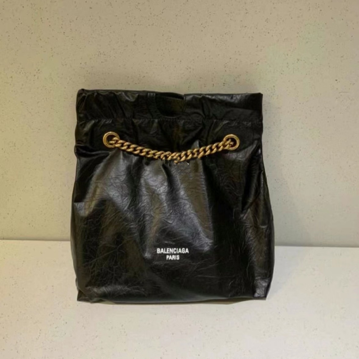 Ba1en*iaga Crush Small Tote Bag Black For Women 10.2in/25.9cm 742942210IT1000