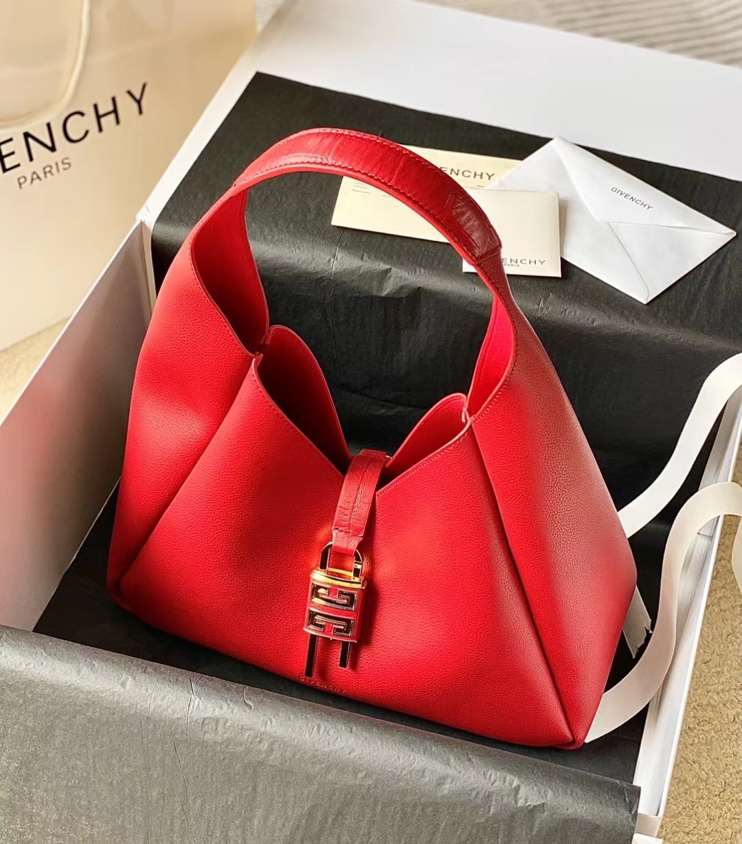 Givenchy Mini G Hobo Bag Red For Women 9.8in/25cm BB50QNB1M2-801