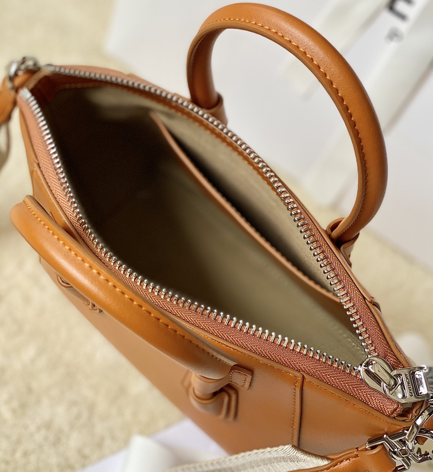 Givenchy Mini Antigona Sport Bag Brown/Black/Beige For Women 8.7in/22cm BB50NVB1HT-001