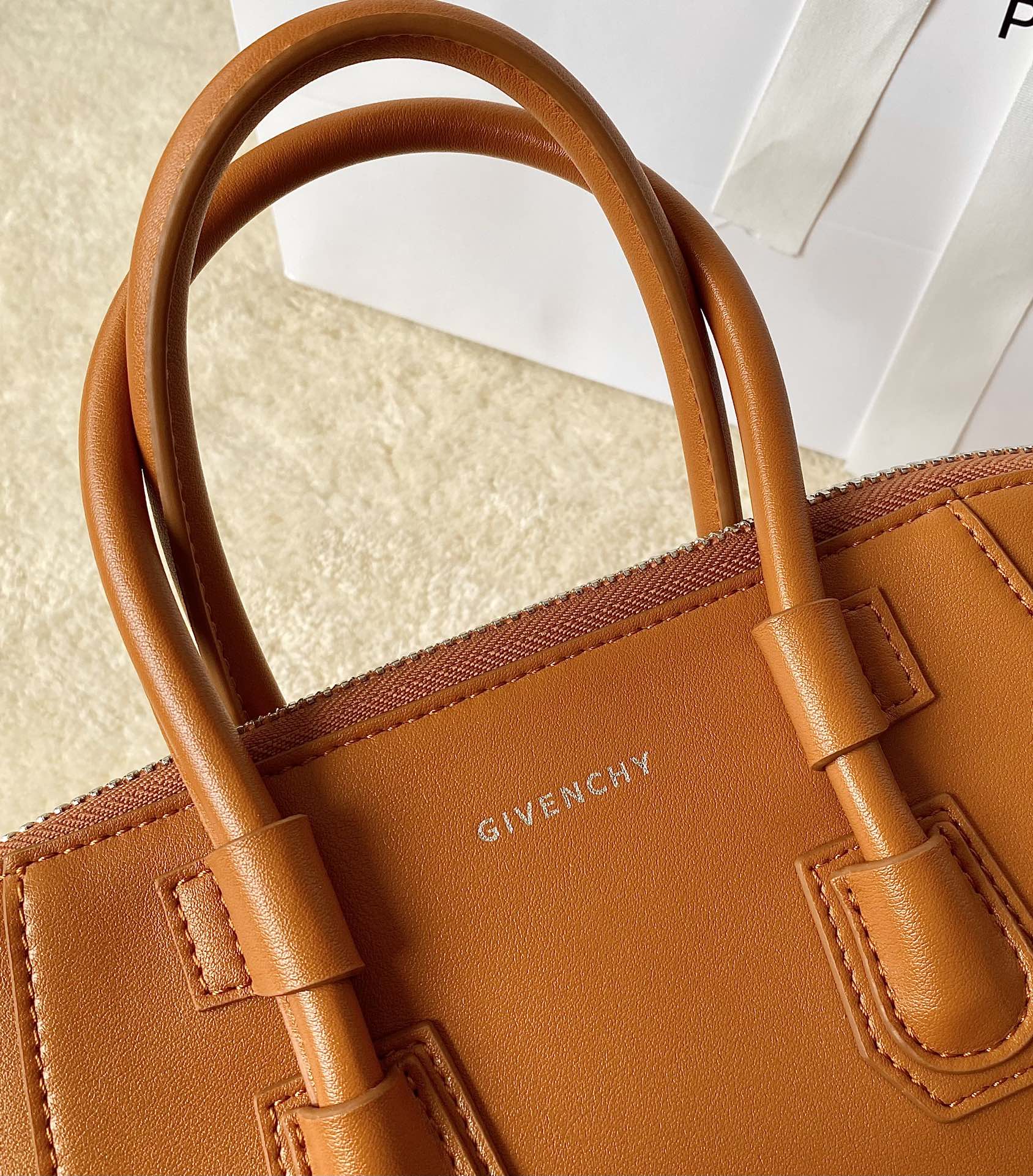 Givenchy Mini Antigona Sport Bag Brown/Black/Beige For Women 8.7in/22cm BB50NVB1HT-001