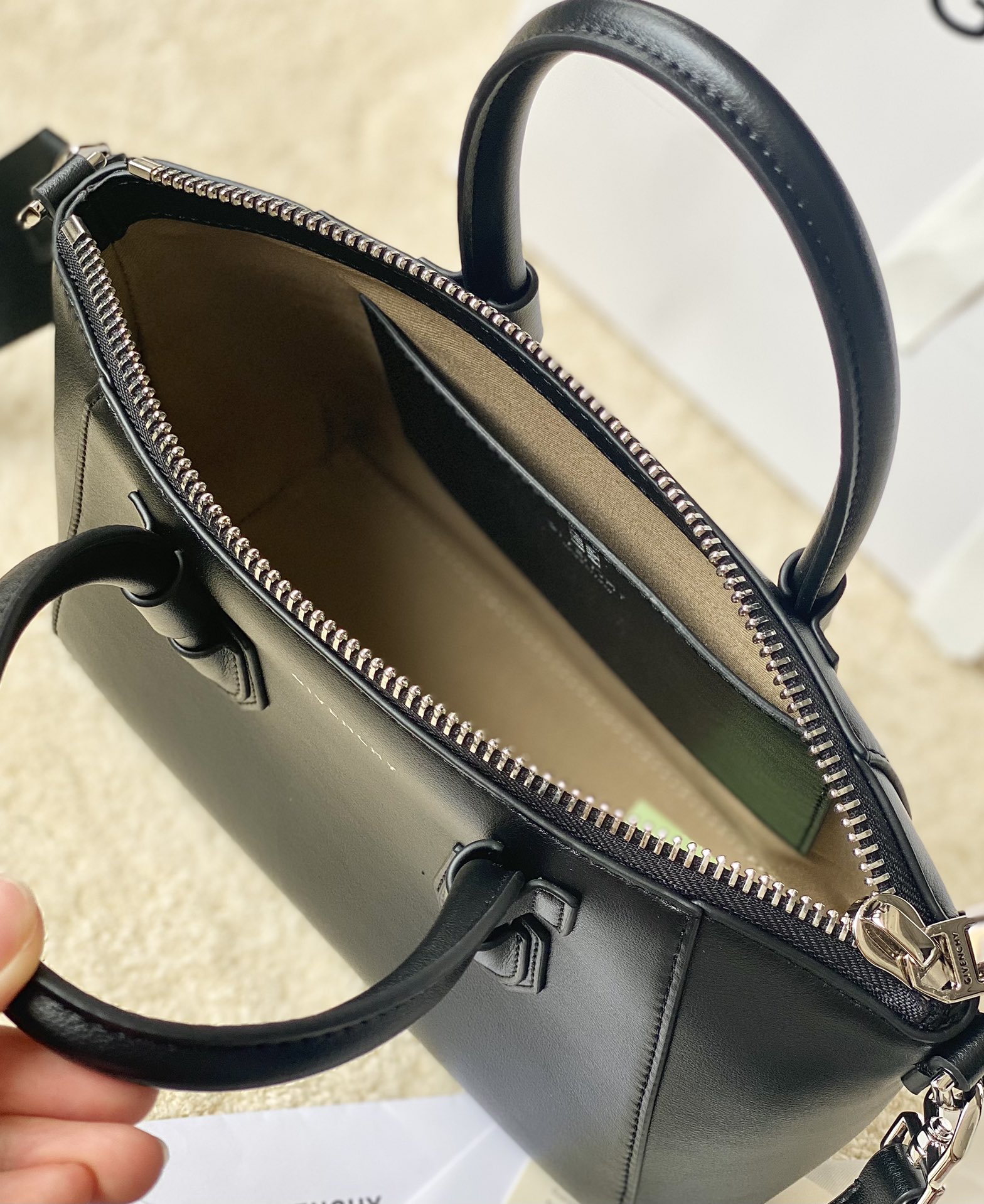 Givenchy Mini Antigona Sport Bag Brown/Black/Beige For Women 8.7in/22cm BB50NVB1HT-001