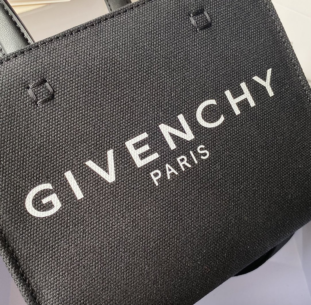 Givenchy Mini G Tote Shopping Bag Black/Beige For Women 7.5in/19cm BB50N0B1F1-001
