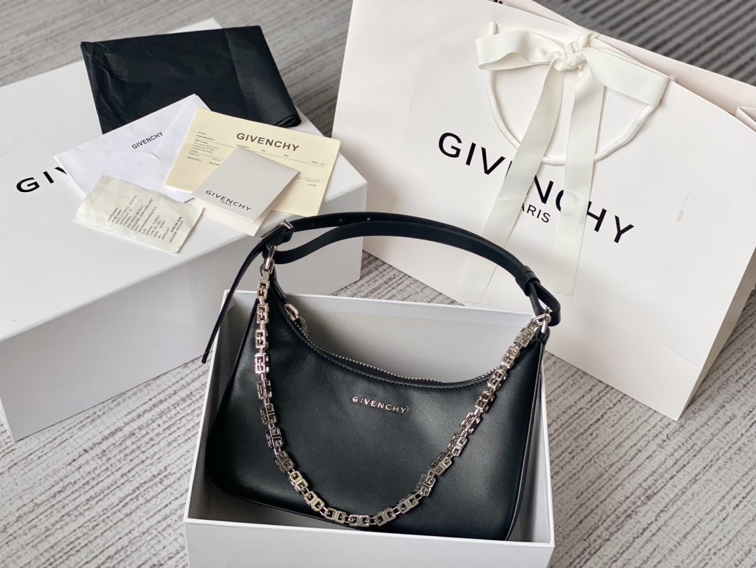 Givenchy Small Moon Cut Out Bag Black/Pink/Cream/Brown/Grey/Dark Grey For Women 9.8in/25cm BB50LGB1A4-001