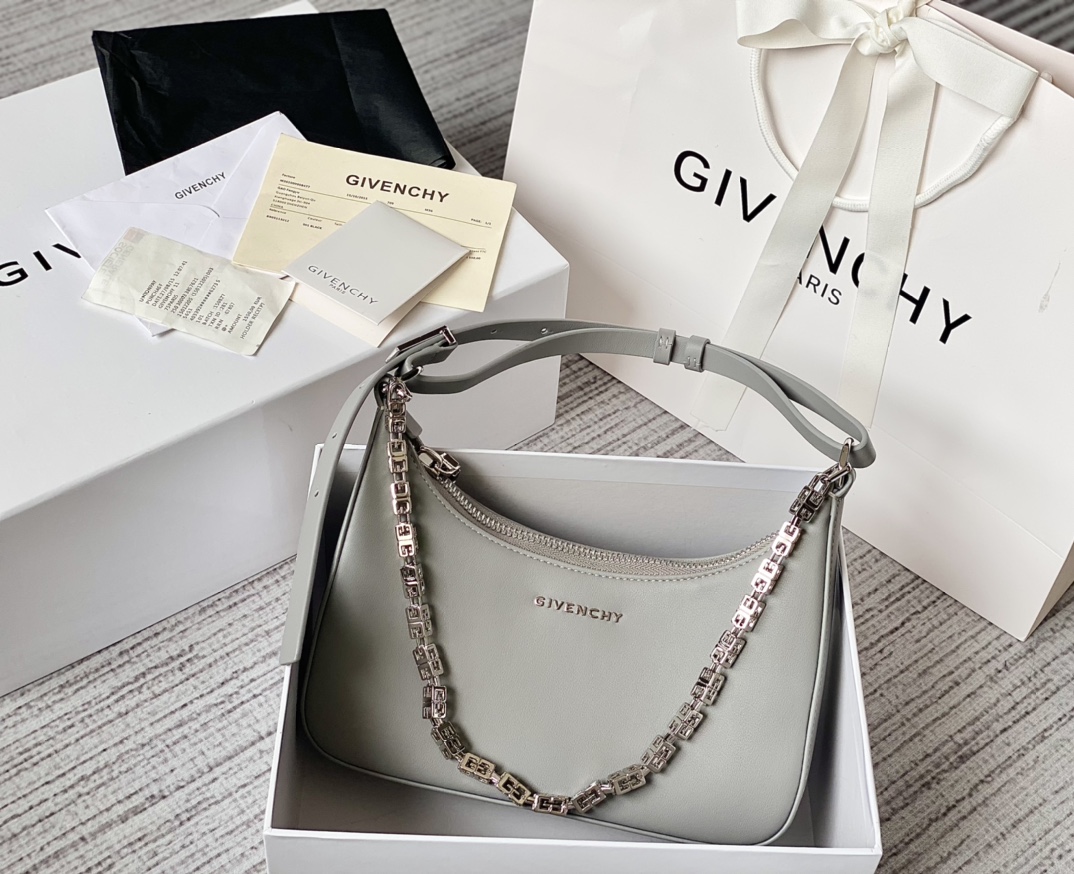 Givenchy Small Moon Cut Out Bag Black/Pink/Cream/Brown/Grey/Dark Grey For Women 9.8in/25cm BB50LGB1A4-001