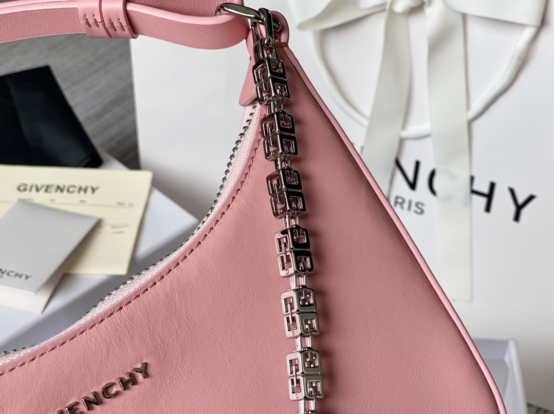 Givenchy Small Moon Cut Out Bag Black/Pink/Cream/Brown/Grey/Dark Grey For Women 9.8in/25cm BB50LGB1A4-001