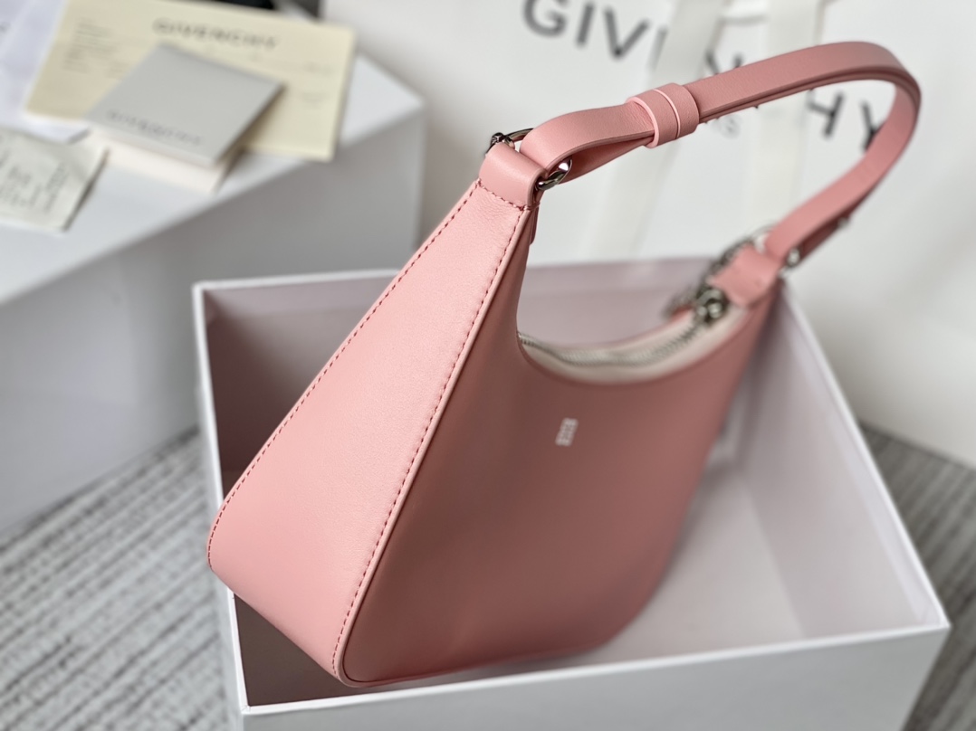 Givenchy Small Moon Cut Out Bag Black/Pink/Cream/Brown/Grey/Dark Grey For Women 9.8in/25cm BB50LGB1A4-001