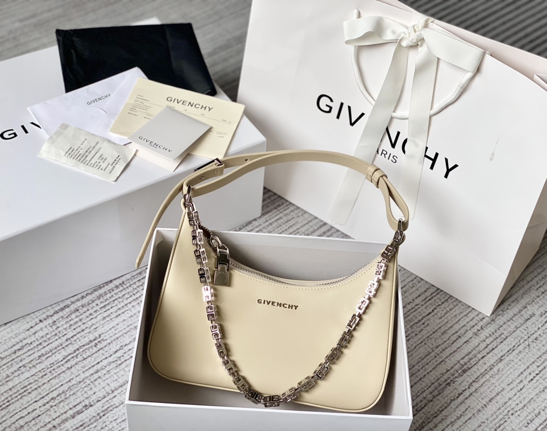 Givenchy Small Moon Cut Out Bag Black/Pink/Cream/Brown/Grey/Dark Grey For Women 9.8in/25cm BB50LGB1A4-001