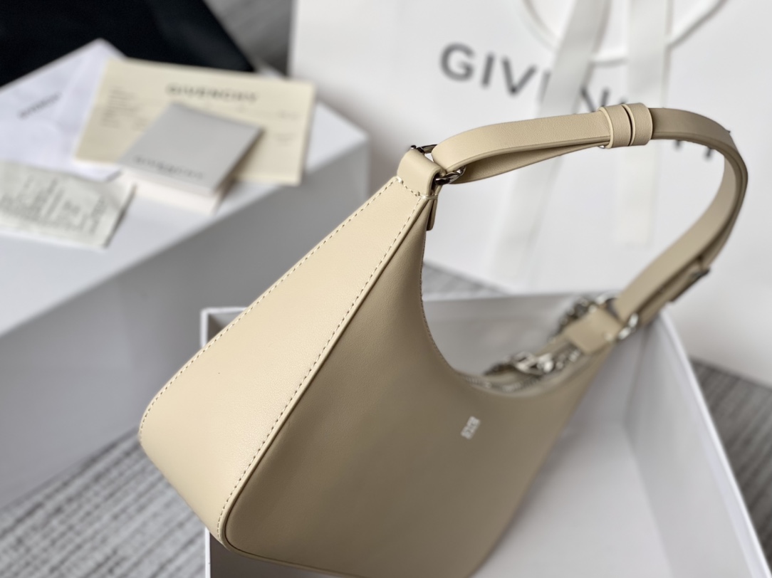 Givenchy Small Moon Cut Out Bag Black/Pink/Cream/Brown/Grey/Dark Grey For Women 9.8in/25cm BB50LGB1A4-001