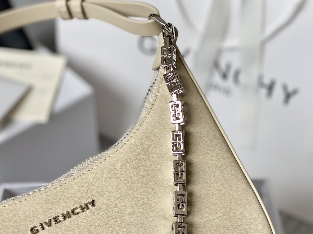 Givenchy Small Moon Cut Out Bag Black/Pink/Cream/Brown/Grey/Dark Grey For Women 9.8in/25cm BB50LGB1A4-001