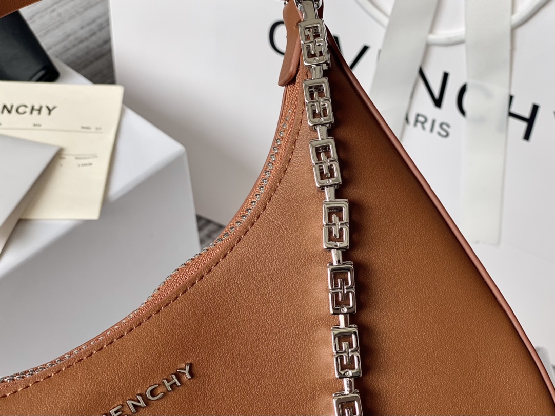 Givenchy Small Moon Cut Out Bag Black/Pink/Cream/Brown/Grey/Dark Grey For Women 9.8in/25cm BB50LGB1A4-001