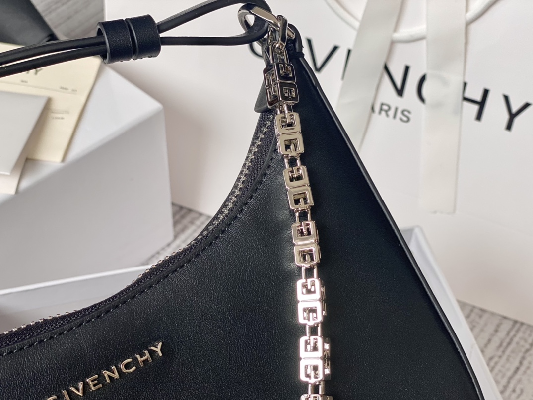 Givenchy Small Moon Cut Out Bag Black/Pink/Cream/Brown/Grey/Dark Grey For Women 9.8in/25cm BB50LGB1A4-001