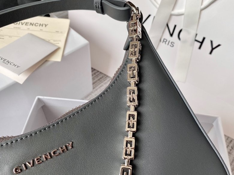Givenchy Small Moon Cut Out Bag Black/Pink/Cream/Brown/Grey/Dark Grey For Women 9.8in/25cm BB50LGB1A4-001