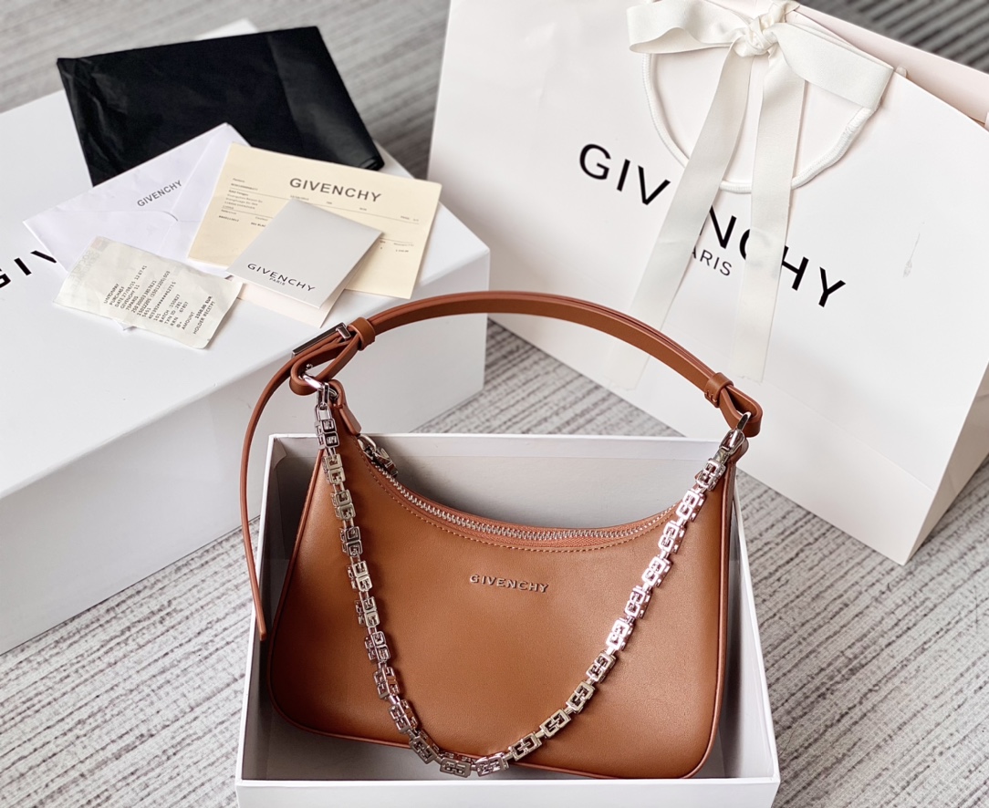 Givenchy Small Moon Cut Out Bag Black/Pink/Cream/Brown/Grey/Dark Grey For Women 9.8in/25cm BB50LGB1A4-001