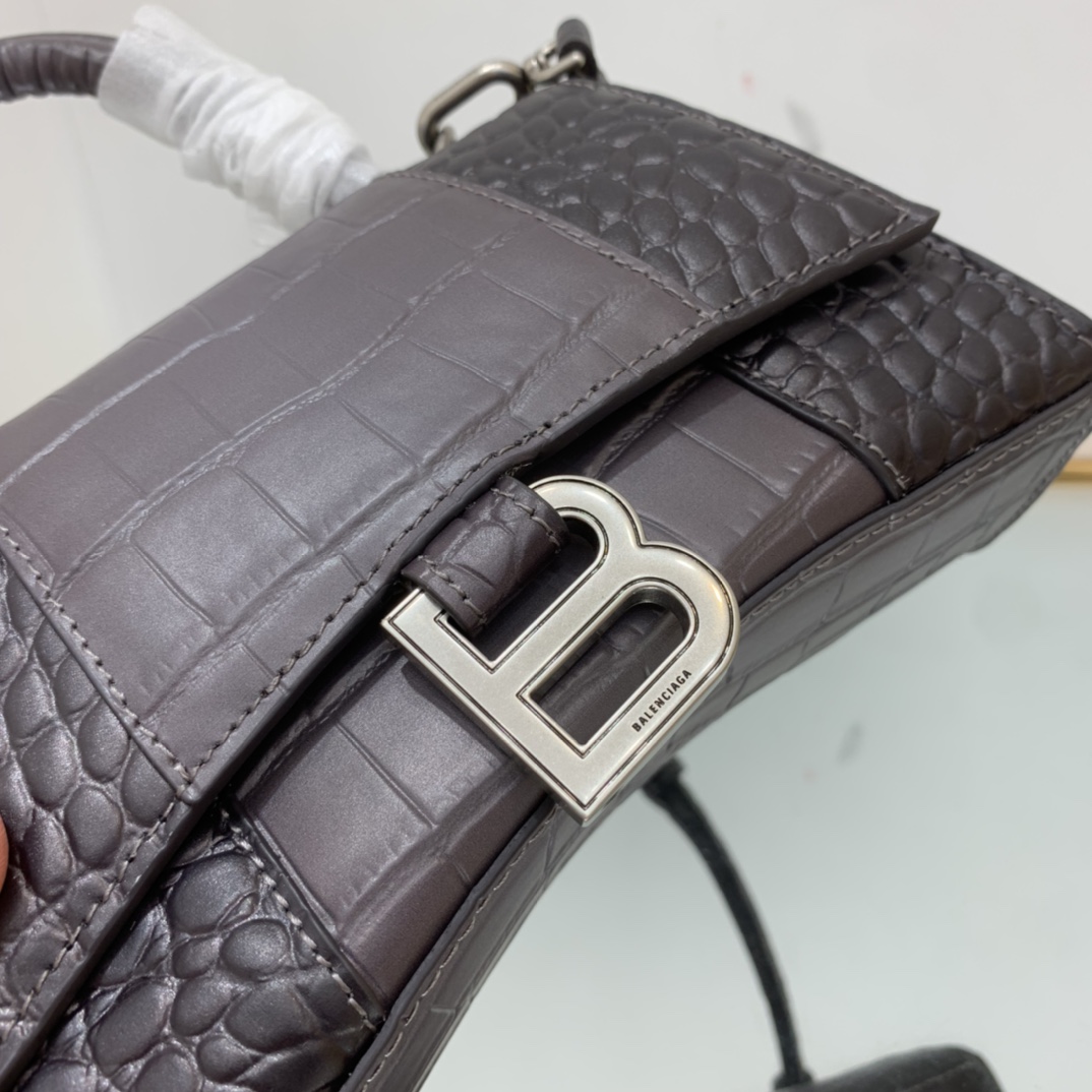 Ba1en*iaga Hourglass Small Handbag Black/Pink For Women 9in/22.9cm
