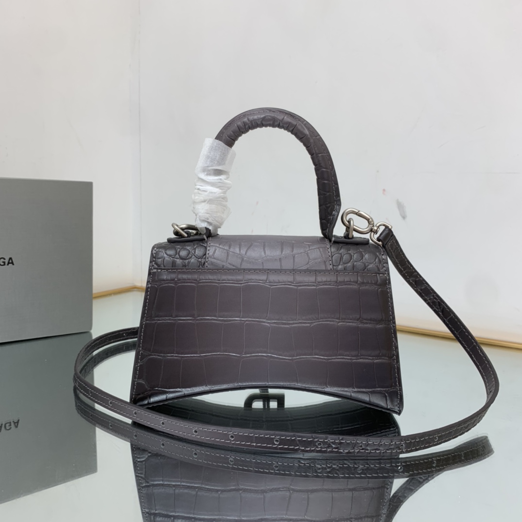 Ba1en*iaga Hourglass Small Handbag Black/Pink For Women 9in/22.9cm