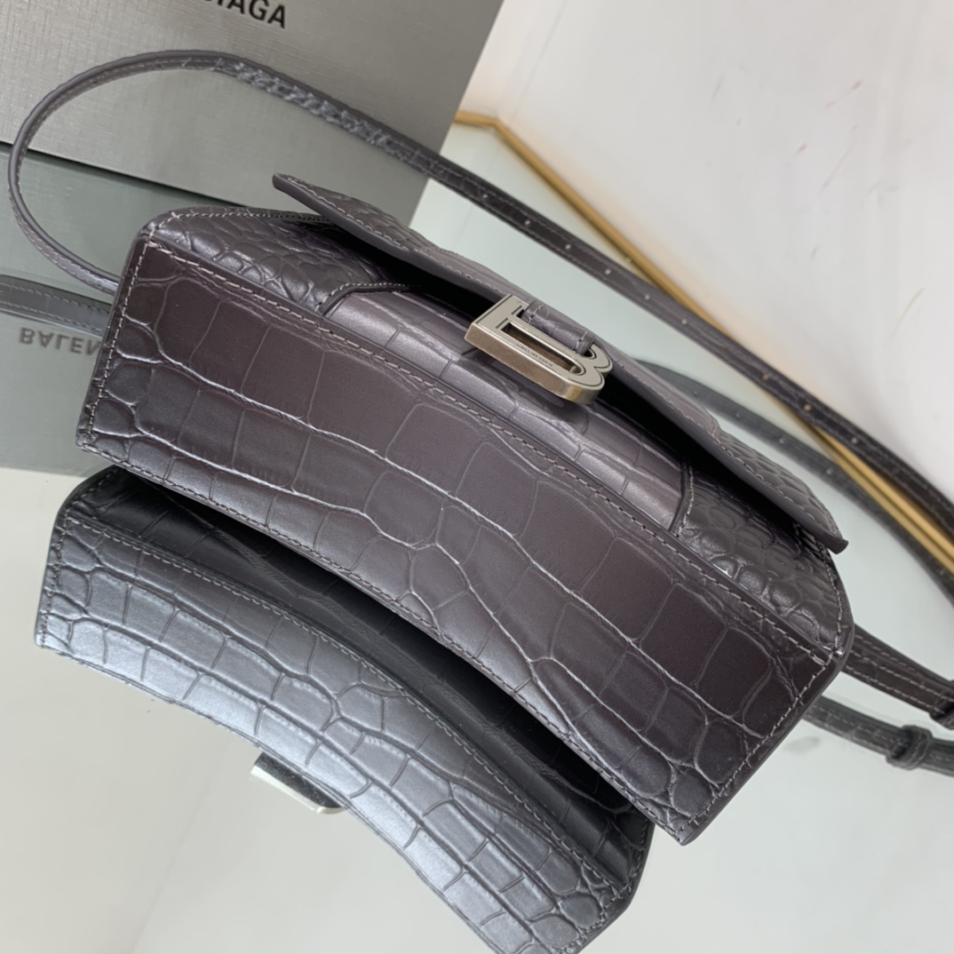 Ba1en*iaga Hourglass Small Handbag Black/Pink For Women 9in/22.9cm