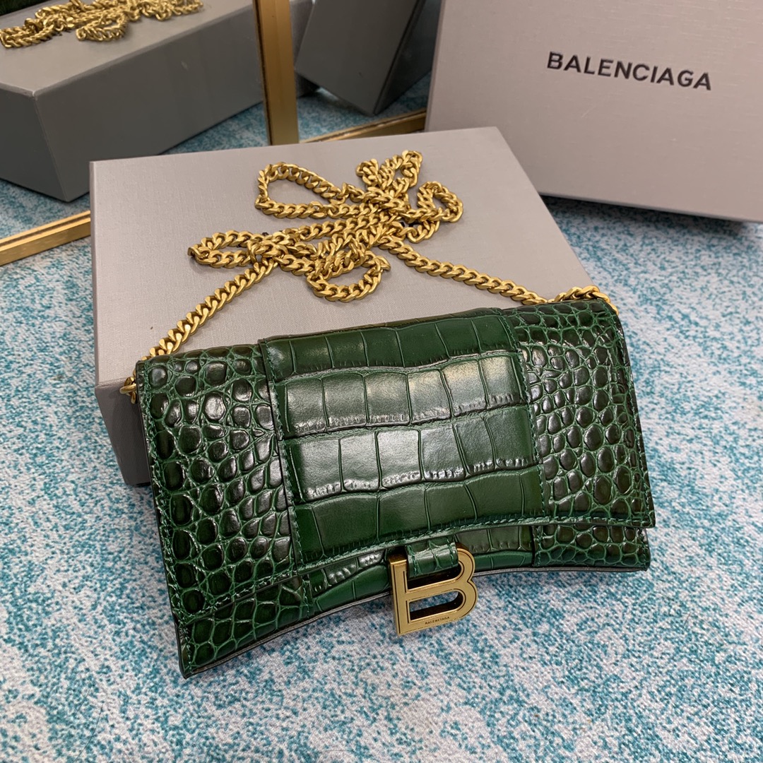 Ba1en*iaga Hourglass Wallet Pink/Burgundy/Dark Green/Black For Women 7.6in/19cm 6560501LRGM6310