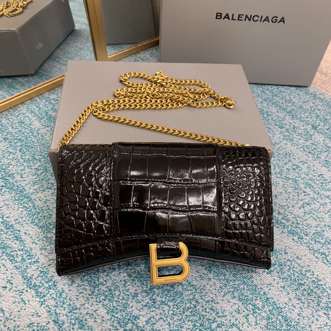 Ba1en*iaga Hourglass Wallet Pink/Burgundy/Dark Green/Black For Women 7.6in/19cm 6560501LRGM6310