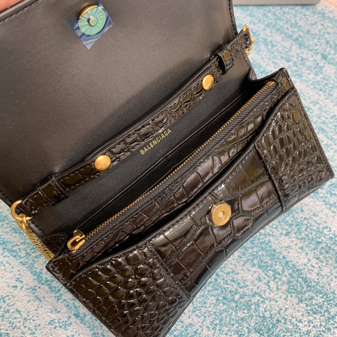 Ba1en*iaga Hourglass Wallet Pink/Burgundy/Dark Green/Black For Women 7.6in/19cm 6560501LRGM6310