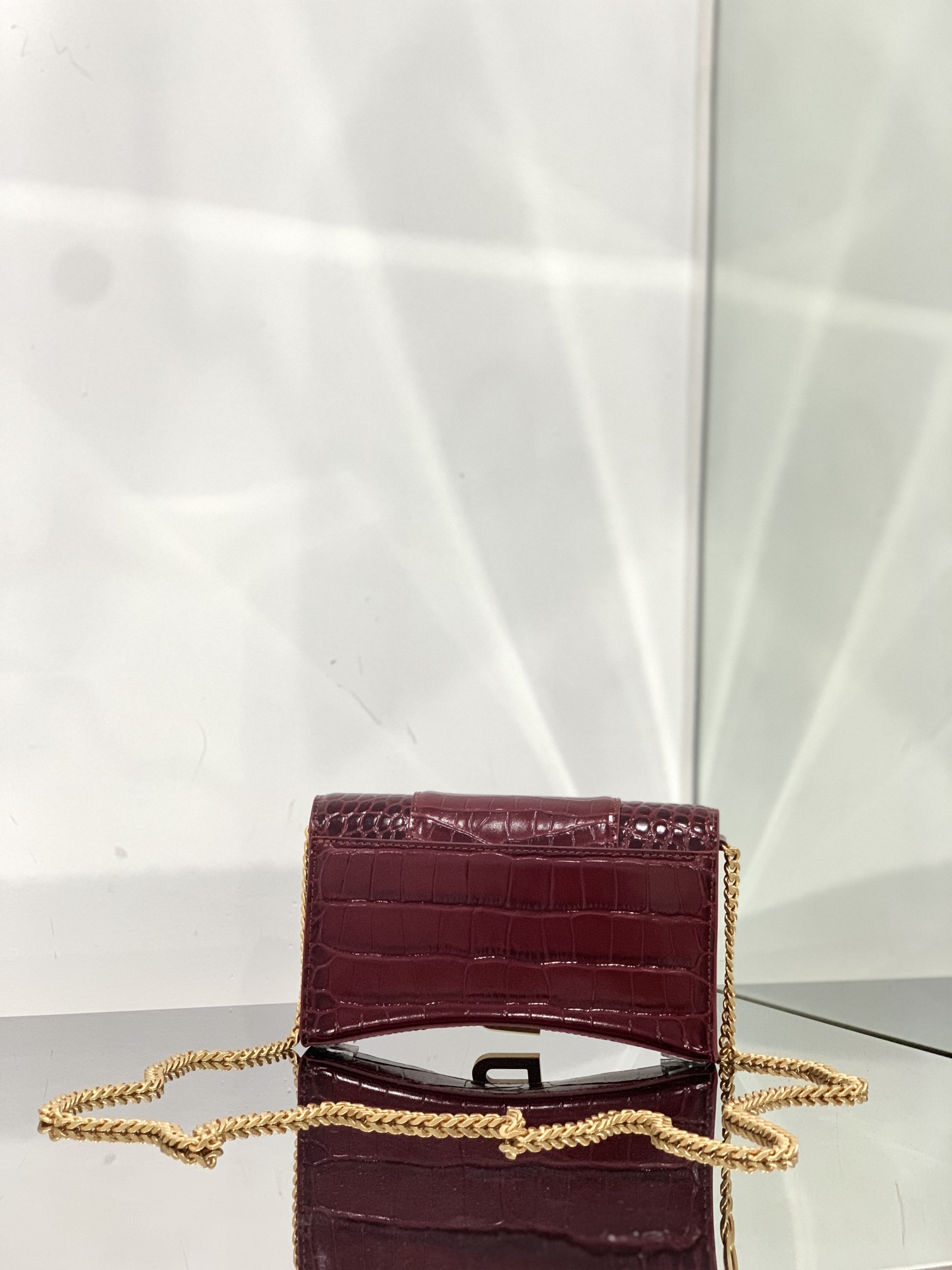 Ba1en*iaga Hourglass Wallet Pink/Burgundy/Dark Green/Black For Women 7.6in/19cm 6560501LRGM6310