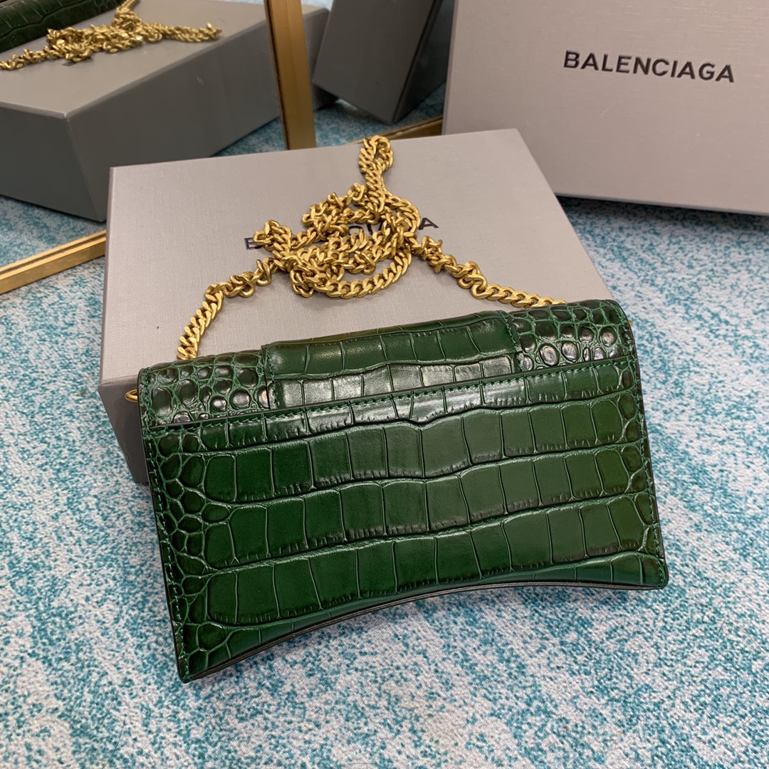 Ba1en*iaga Hourglass Wallet Pink/Burgundy/Dark Green/Black For Women 7.6in/19cm 6560501LRGM6310