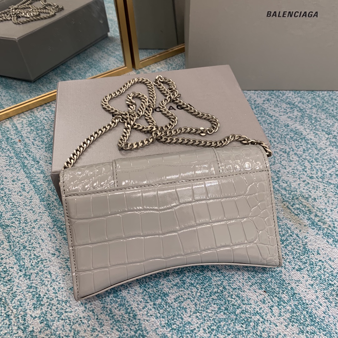 Ba1en*iaga Hourglass Wallet Silver/Grey/Gold/Green/Black For Women 7.6in/19cm 6560502UDF71000