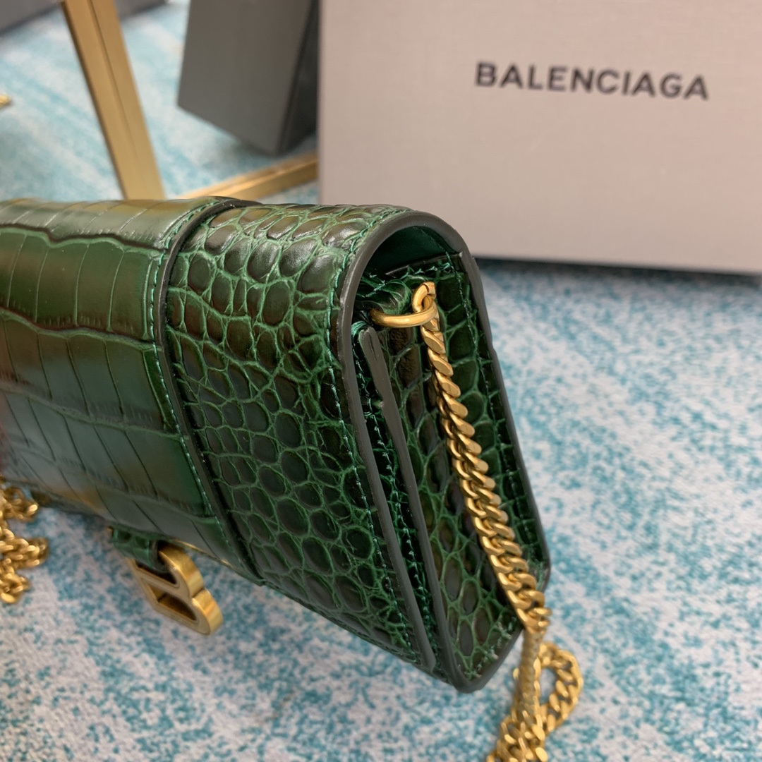 Ba1en*iaga Hourglass Wallet Pink/Burgundy/Dark Green/Black For Women 7.6in/19cm 6560501LRGM6310