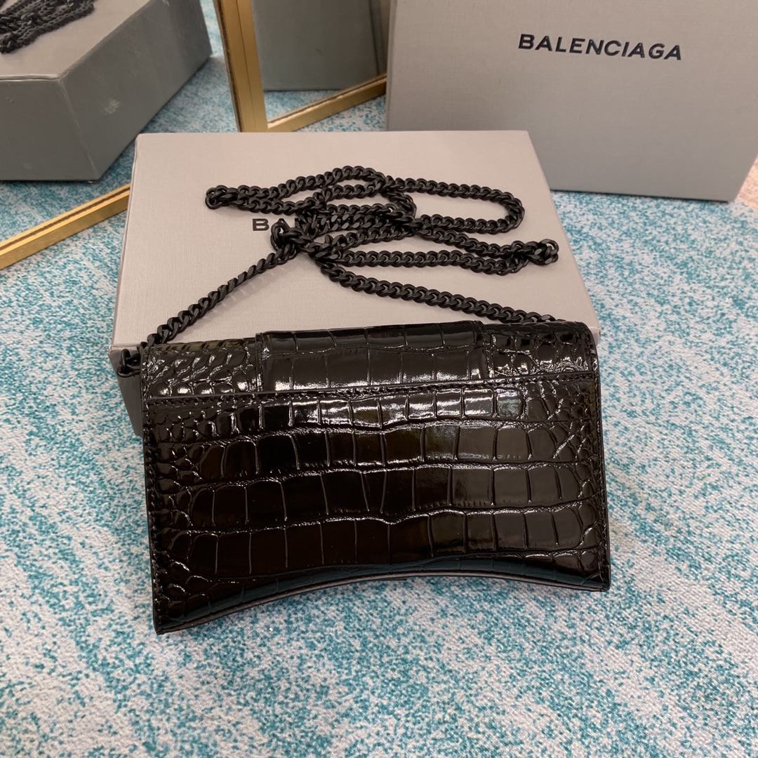 Ba1en*iaga Hourglass Wallet Silver/Grey/Gold/Green/Black For Women 7.6in/19cm 6560502UDF71000