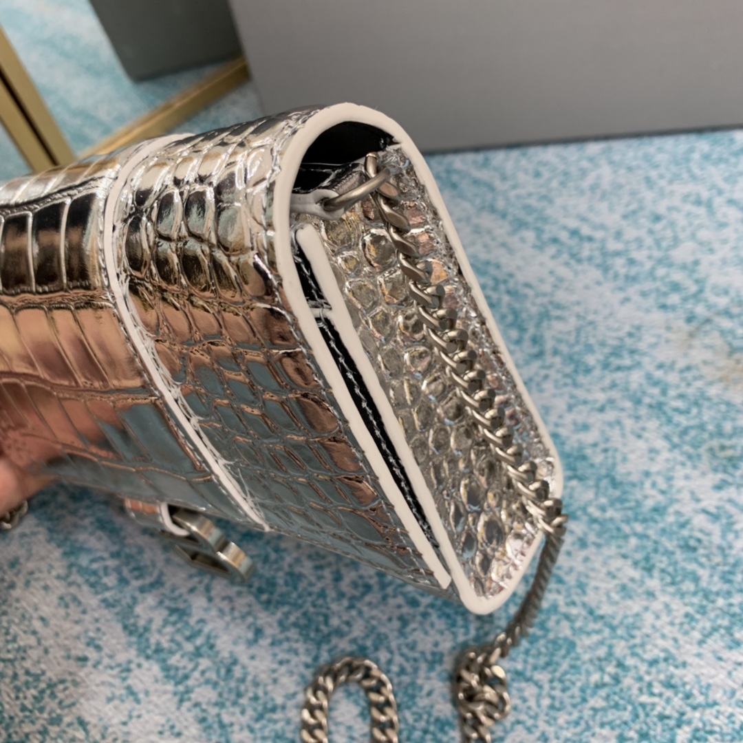 Ba1en*iaga Hourglass Wallet Silver/Grey/Gold/Green/Black For Women 7.6in/19cm 6560502UDF71000